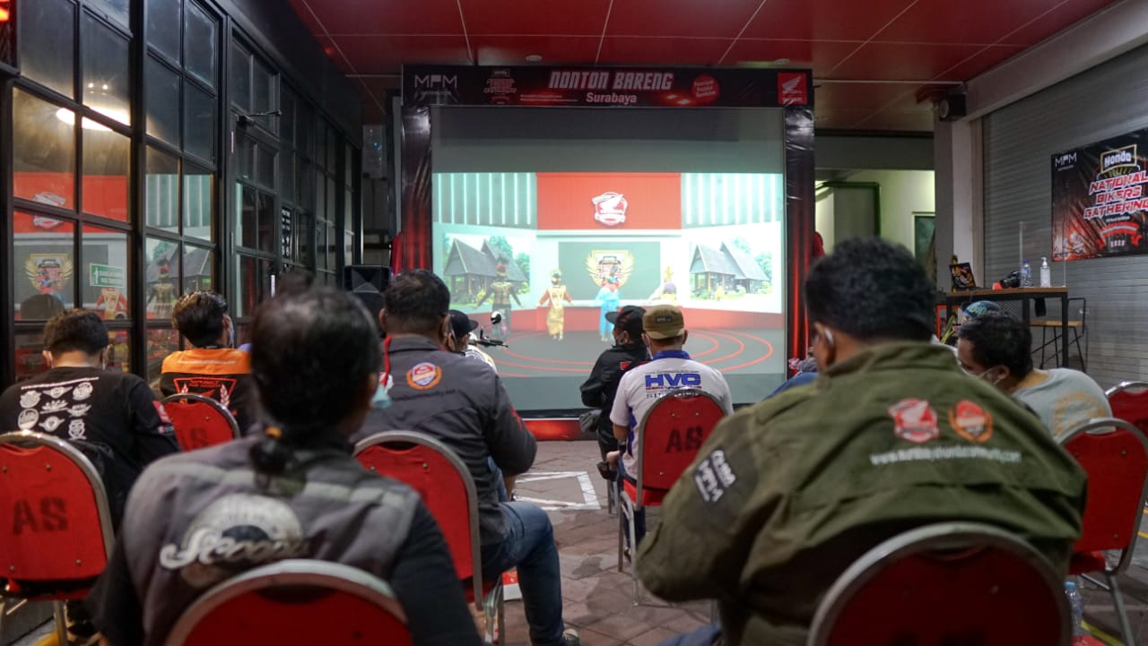 Sukseskan Honda National Bikers Gathering Virtual Edition, Honda Community Jatim Adakan Nobar dengan Penerapan Protokol Kesehatan